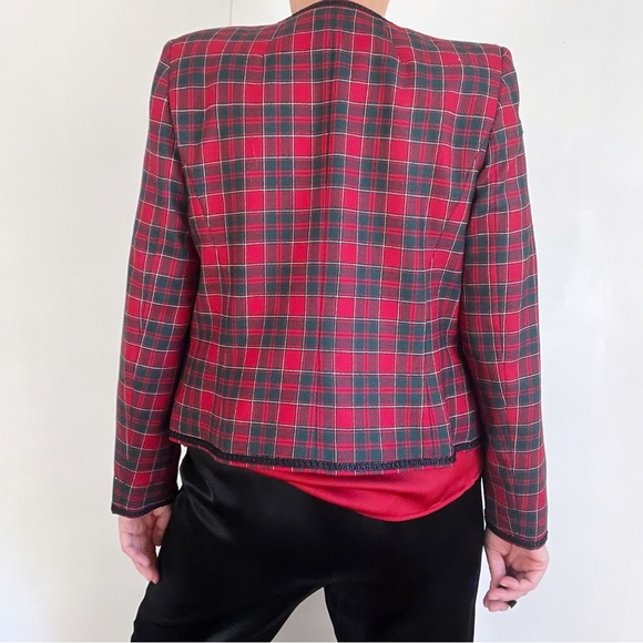 Perfect Vintage Pendleton Check Plaid Short Blazer Jacket - Picture 9 of 9